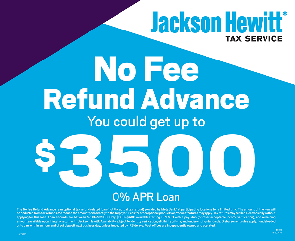No fee refund advance